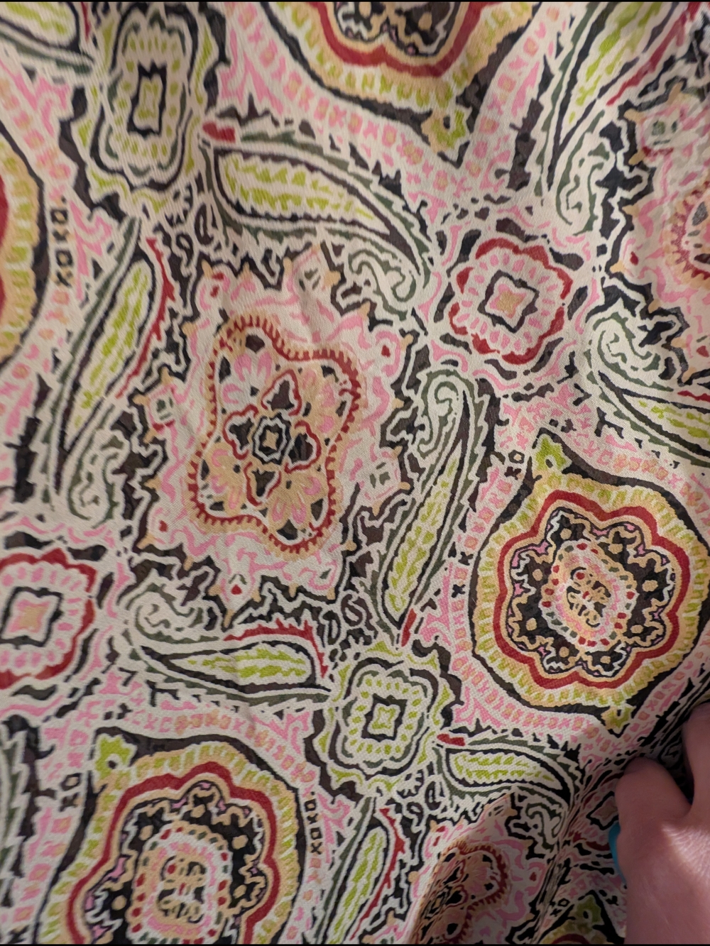 Lane Bryant Pastel Paisley Kimono - Pink, Mint & Black - Picture 3 of 3